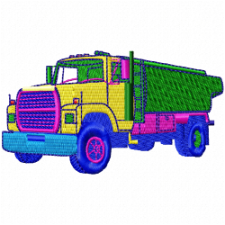 Dumper Truck Embroidery Design 6 Dumper Truck Embroidery Design 6